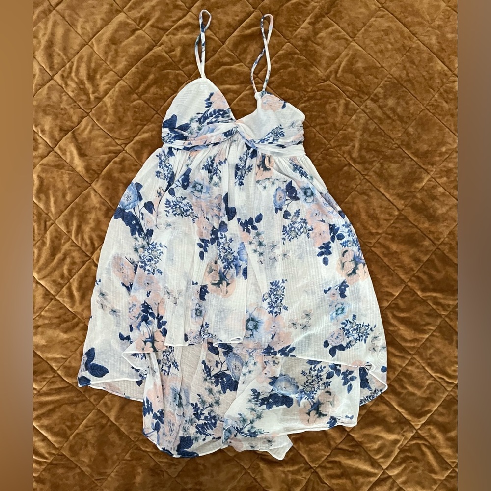 Free people sheer high low tank